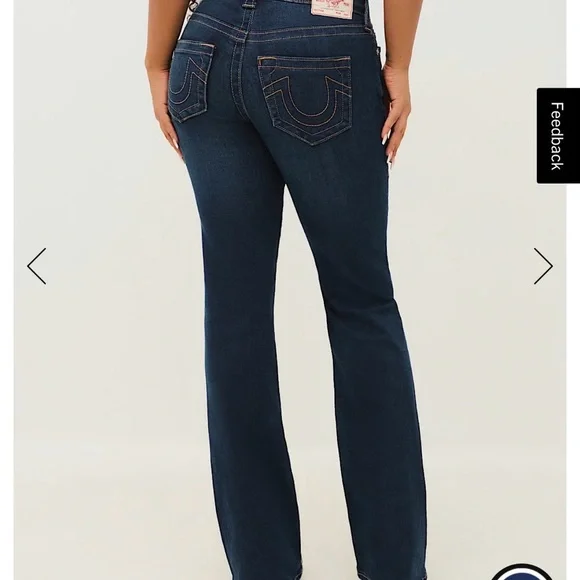 True Religion Women's Boot Cut Jeans in Deep Blue - Picture 2 of 9